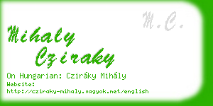 mihaly cziraky business card