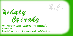 mihaly cziraky business card